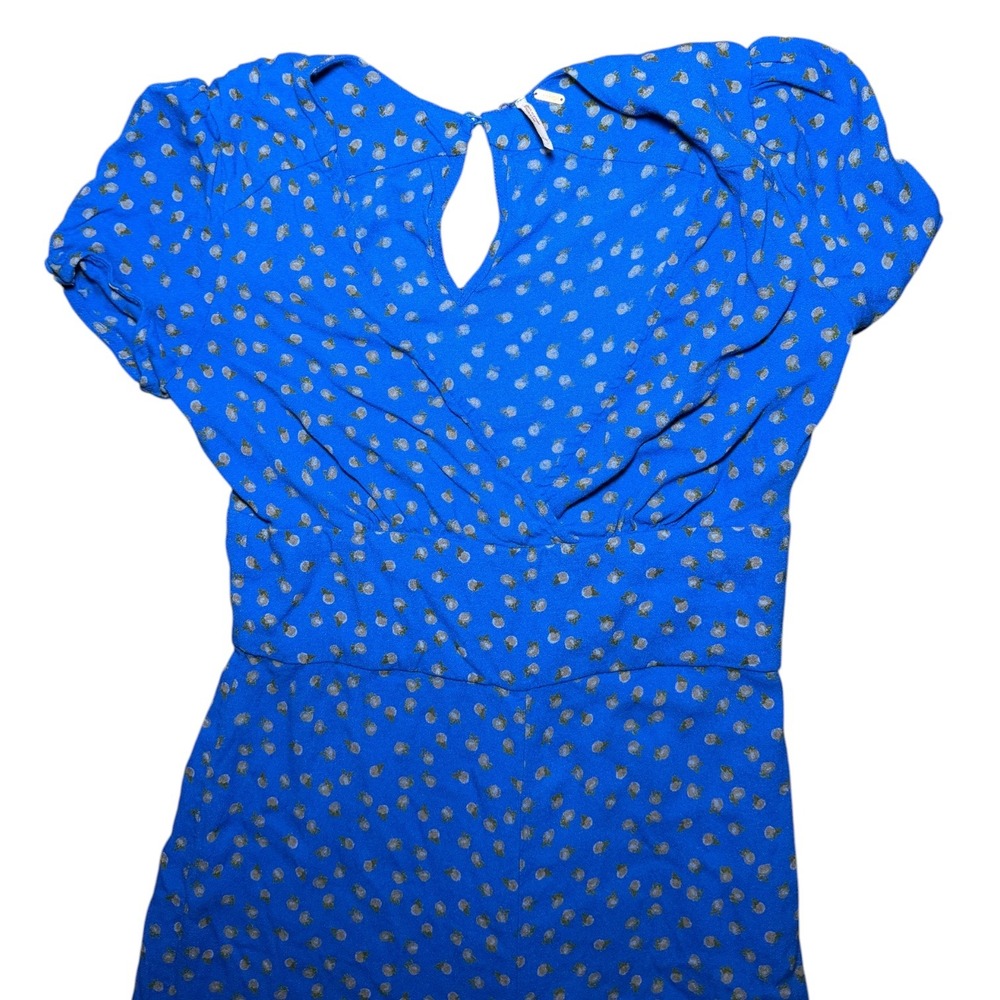 Free People Cobalt Blue Polka Dot Wide-Leg Jumpsuit - Picture 5 of 12